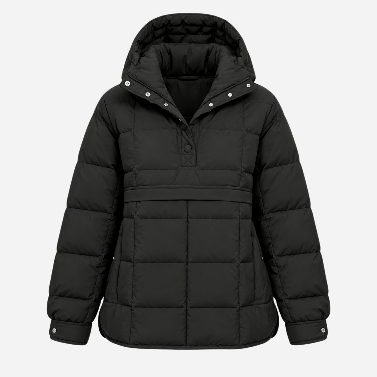 Women's Hooded Puffer Pullover Jacket-Fowsa