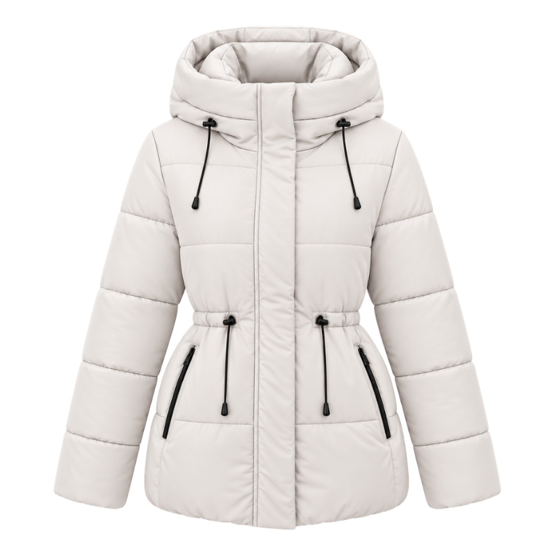 Women's Hooded Quilted Puffer Jacket-Fowsa