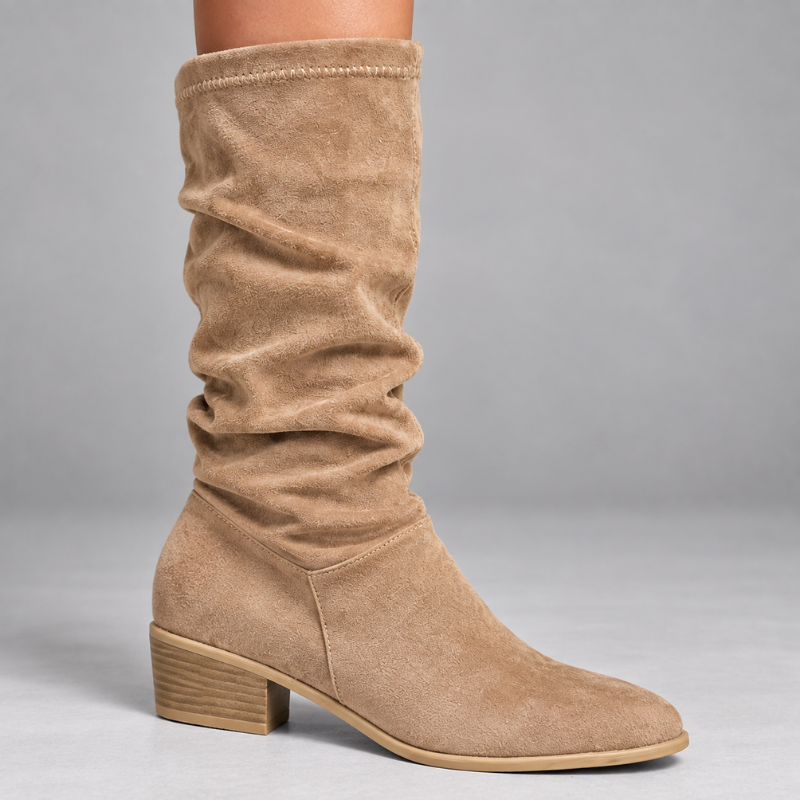 Women's Knee-High Slouch Boots-Fowsa