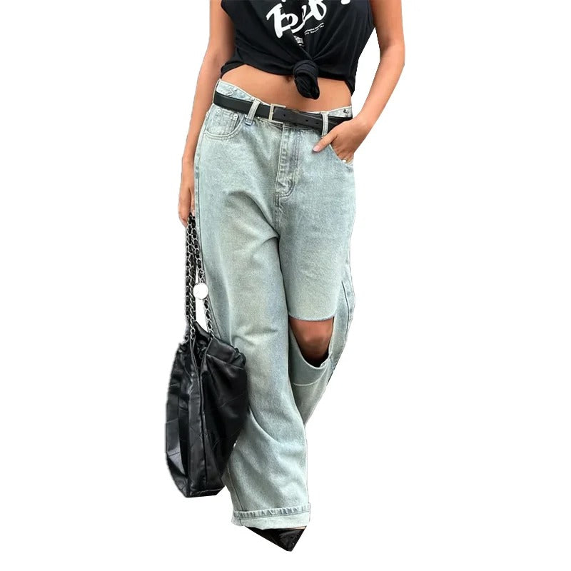 Sage Green High-Rise Wide-Leg Jeans