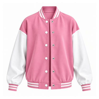 Women's Fleece-Lined Varsity Jacket-Fowsa