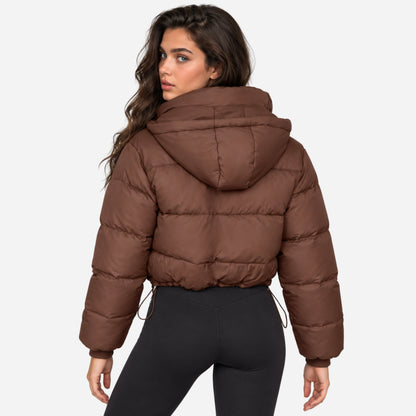 Women's Hooded Cropped Puffer Jacket