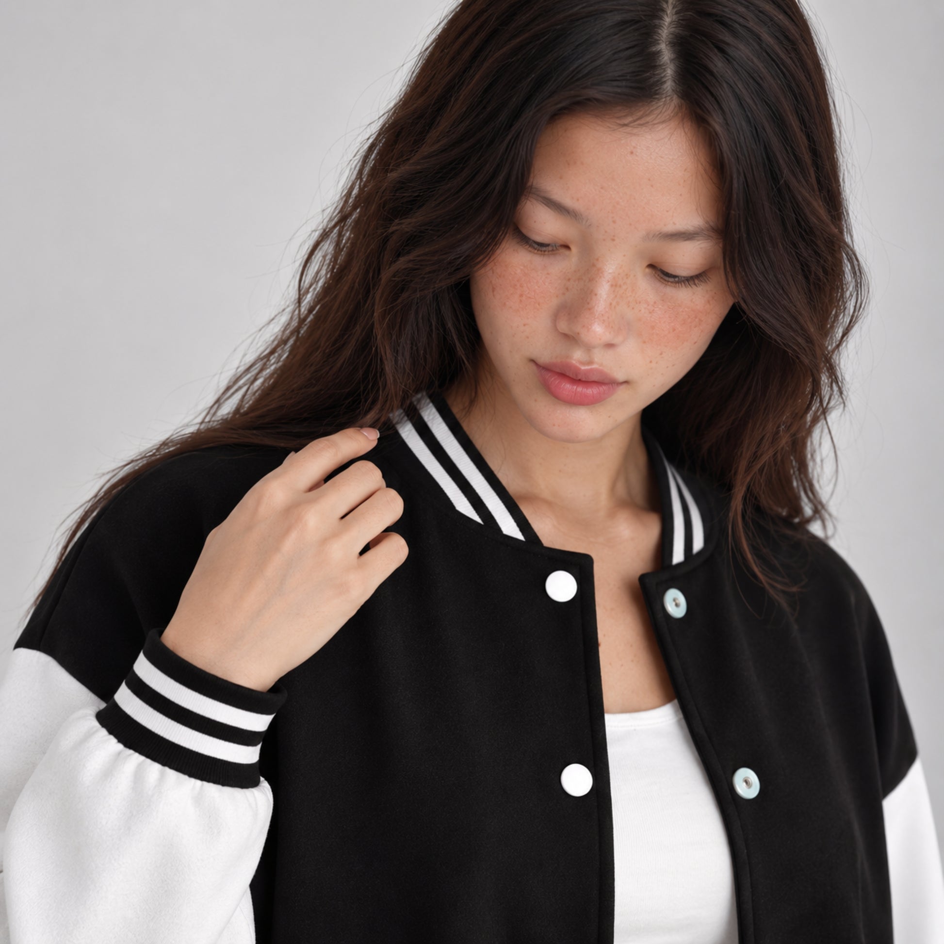 Women's Fleece-Lined Varsity Jacket-Fowsa