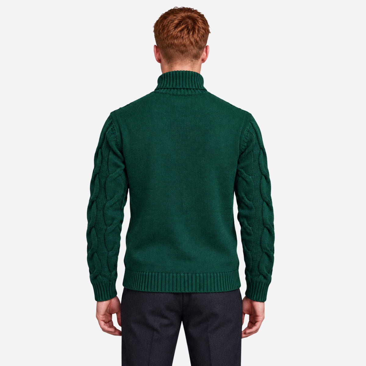 Men’s Cable Knit Turtleneck Jumper