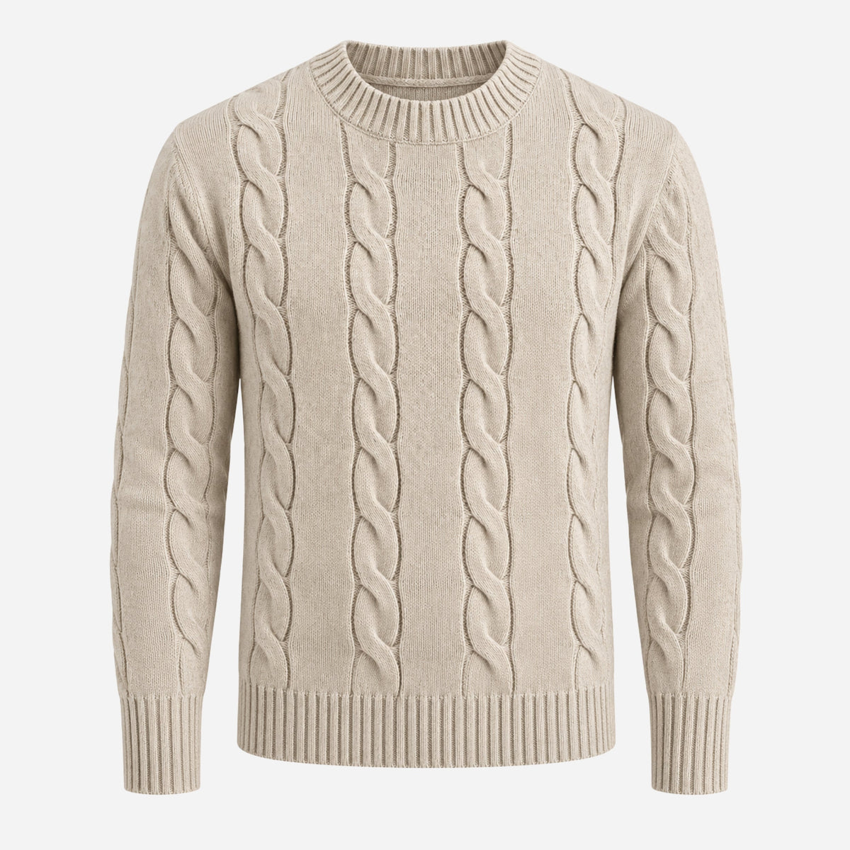Men’s Cable Knit Crew Neck Jumper