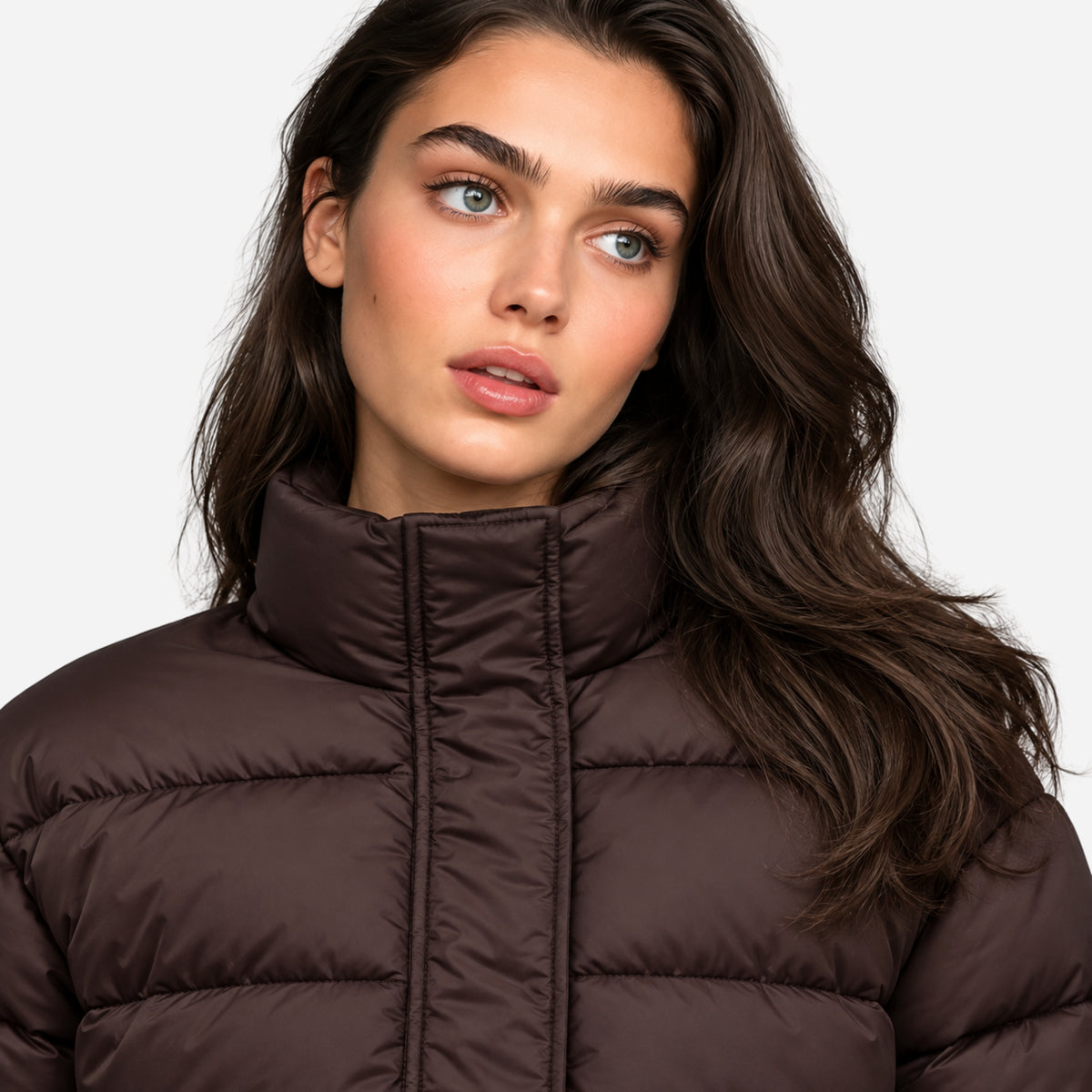 Women’s Cropped Drawstring Hem Puffer Jacket