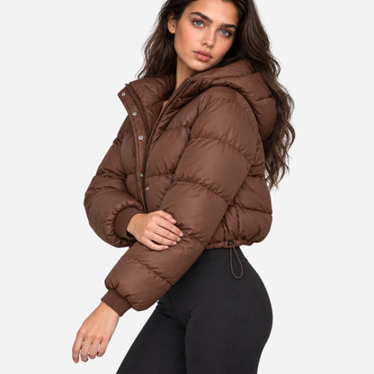 Women's Hooded Cropped Puffer Jacket