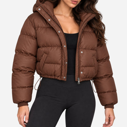 Women's Hooded Cropped Puffer Jacket