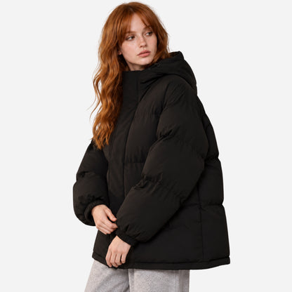 Women's Oversized Hooded Puffer Jacket-Fowsa