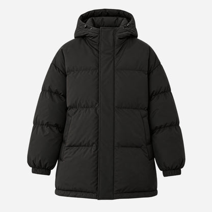 Women's Oversized Hooded Puffer Jacket-Fowsa