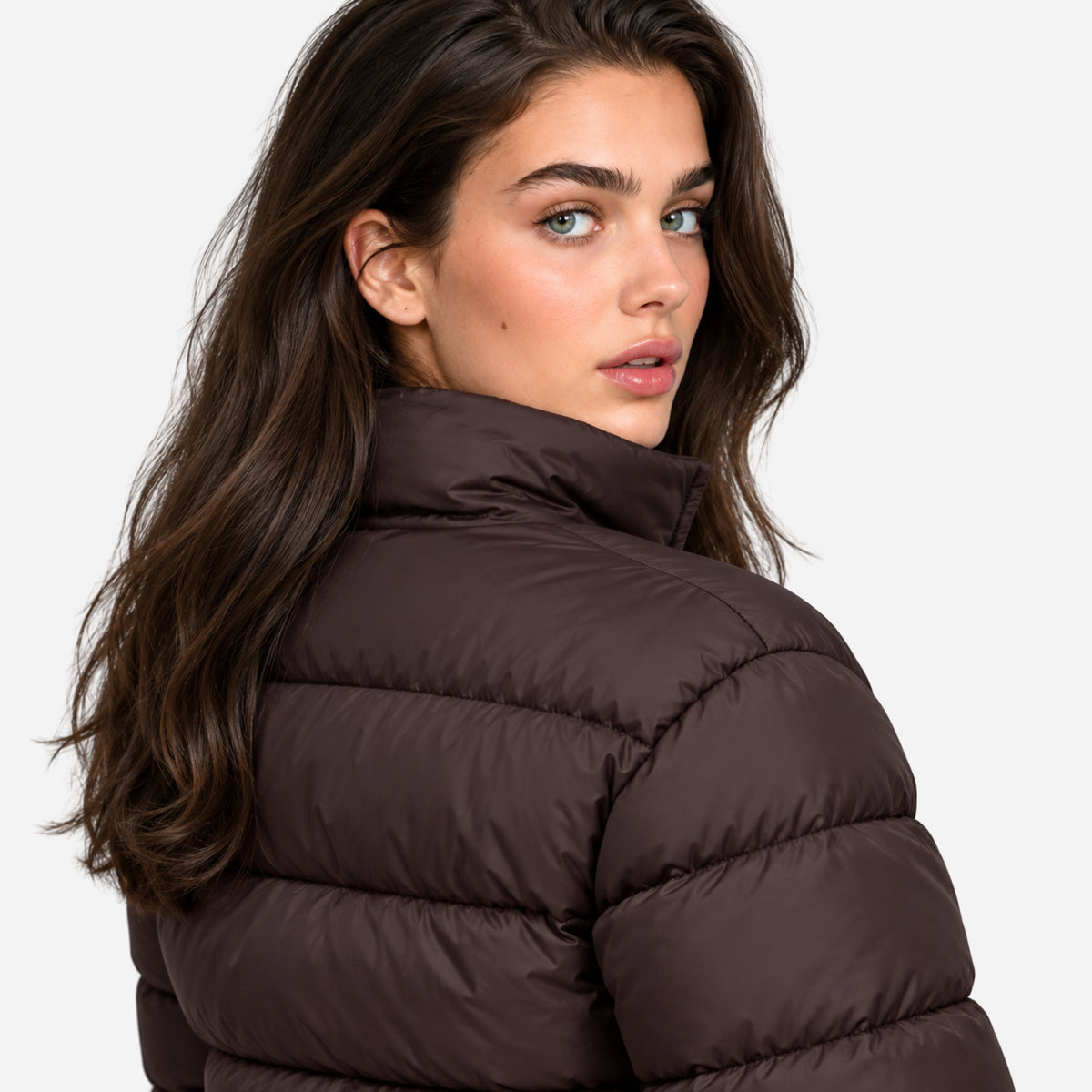 Women’s Cropped Drawstring Hem Puffer Jacket