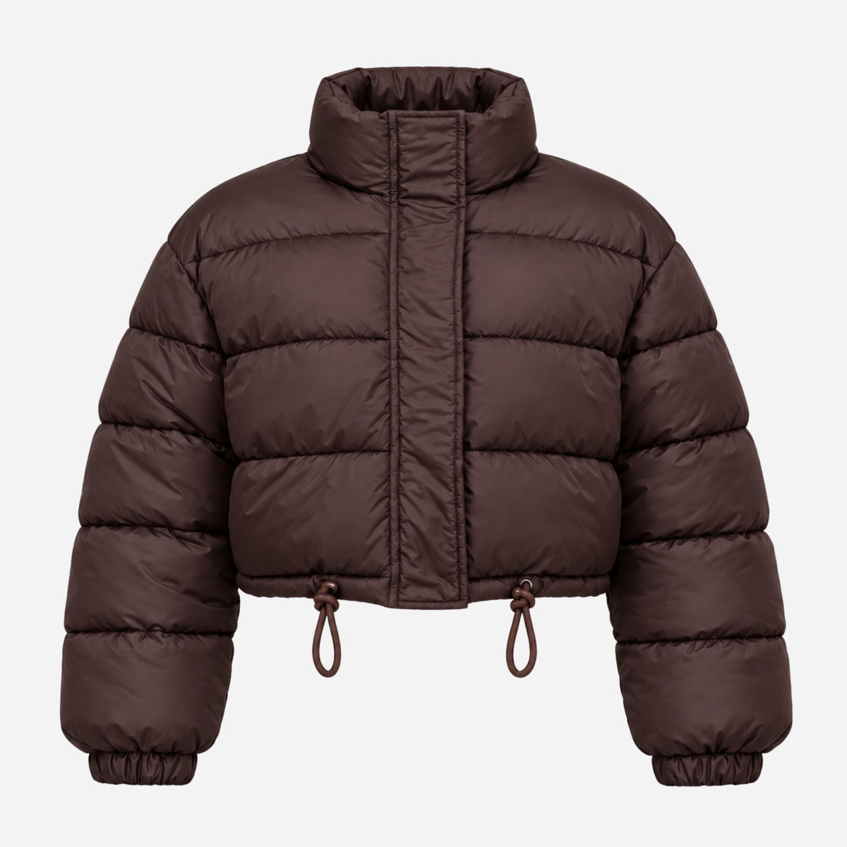 Women’s Cropped Drawstring Hem Puffer Jacket