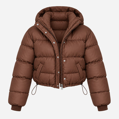 Women's Hooded Cropped Puffer Jacket