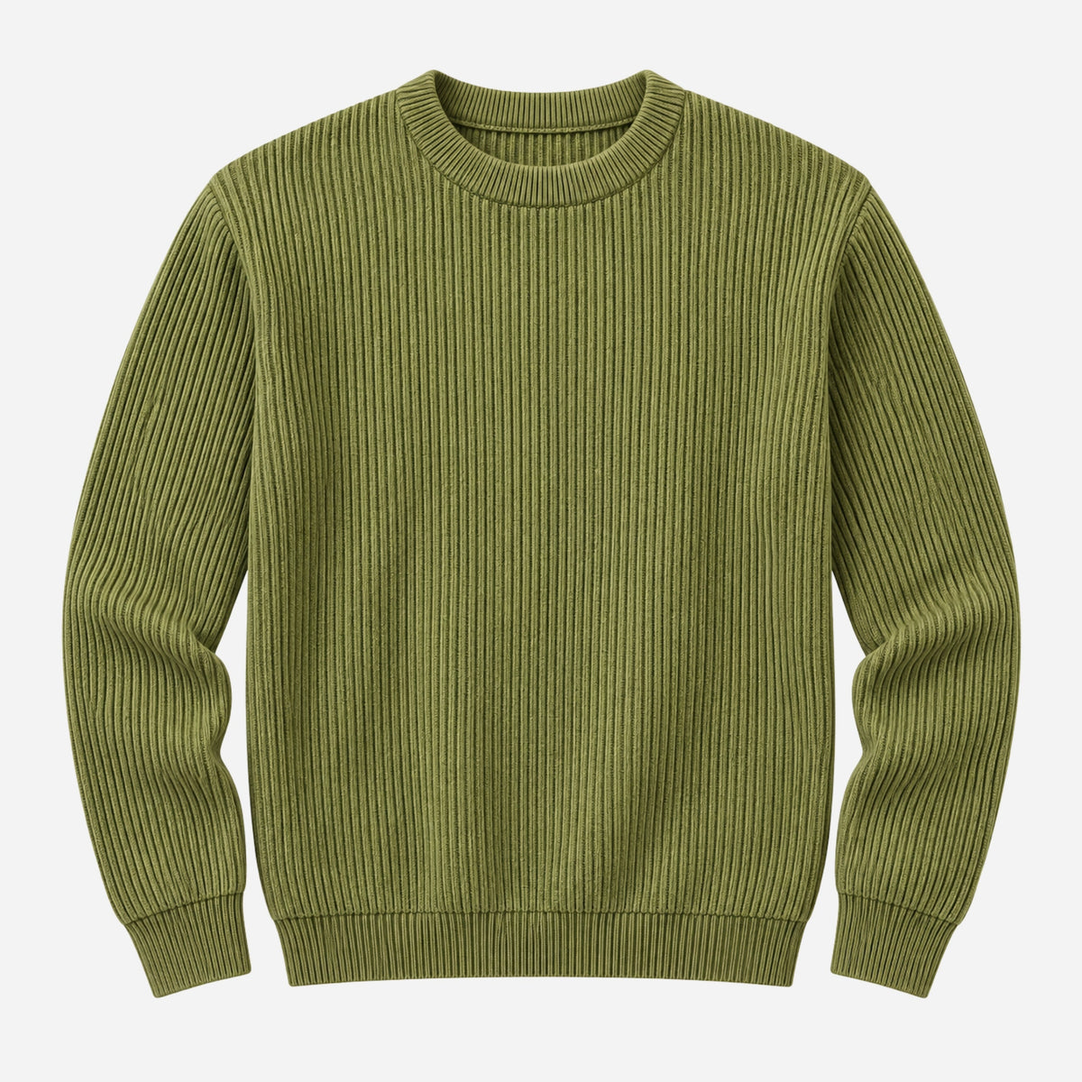 Men’s Textured Rib Knit Crew Jumper
