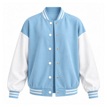 Women's Fleece-Lined Varsity Jacket-Fowsa