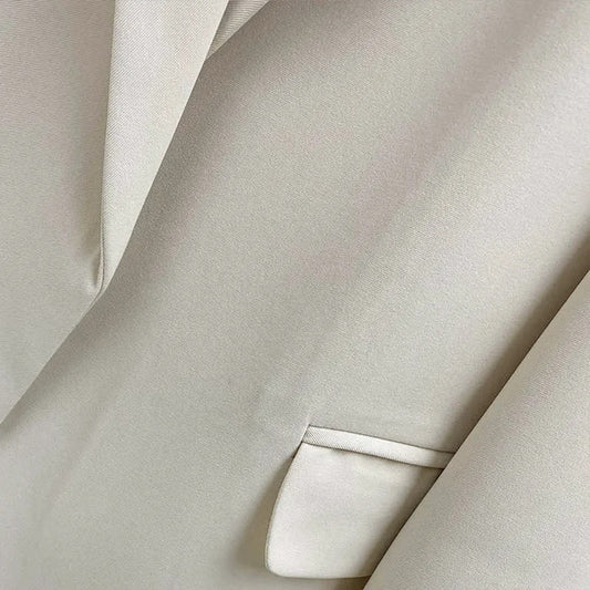 Belted Wrap Blazer in Off-White