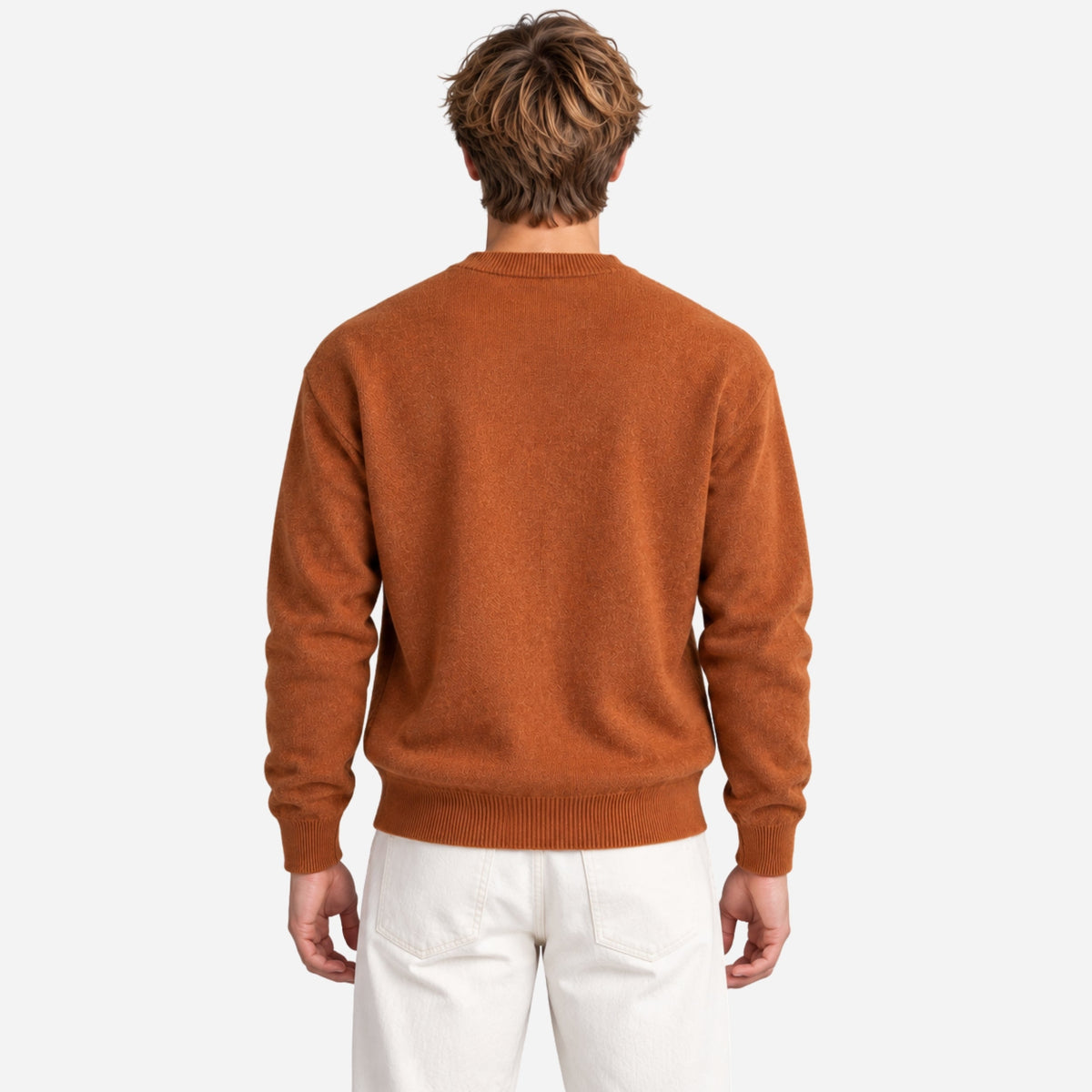 Men's Button-Front Knitted Cardigan Jumper-Fowsa