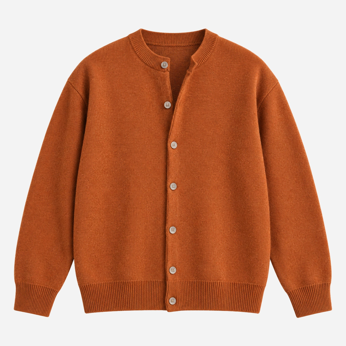 Men's Button-Front Knitted Cardigan Jumper-Fowsa