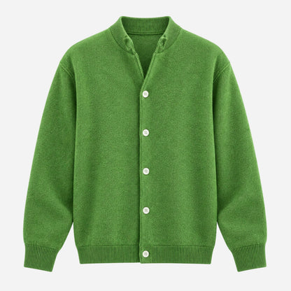 Men's Button-Front Knitted Cardigan Jumper-Fowsa
