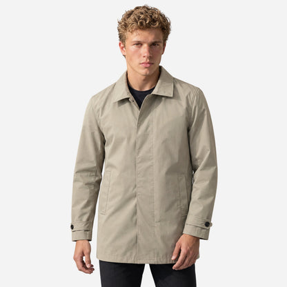 Men's Classic Collared Button-Front Casual Coat-Fowsa