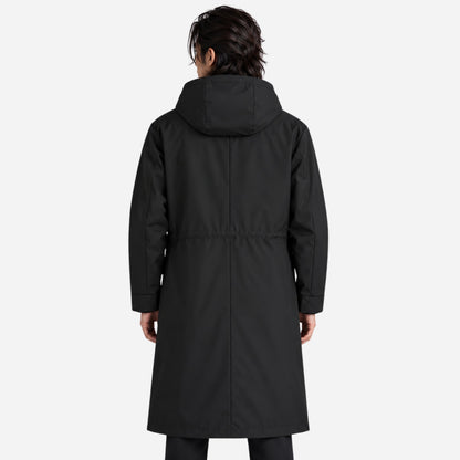 Men's Hooded Drawstring Long Casual Coat-Fowsa