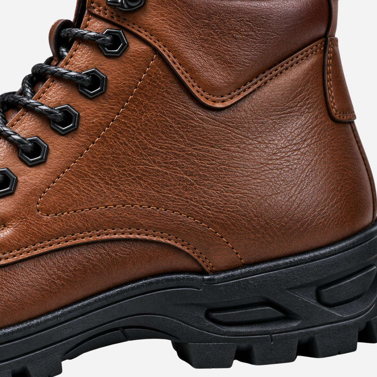 Men’s Lace Up Lug Sole Short Boots-Fowsa