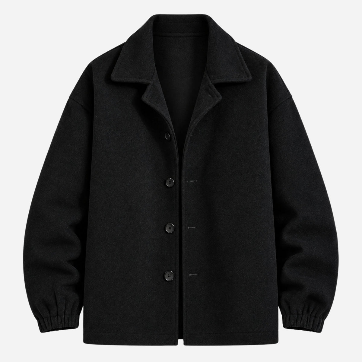 Men's Oversized Button-Up Short Coat-Fowsa