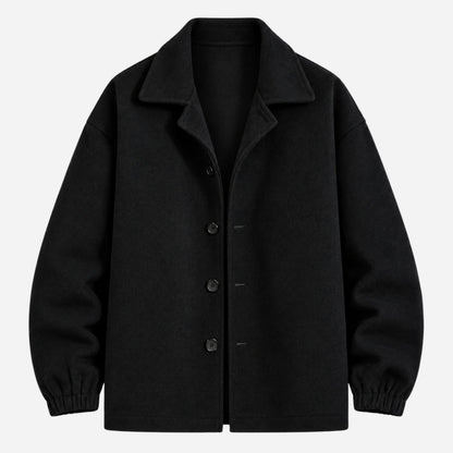 Men's Oversized Button-Up Short Coat-Fowsa