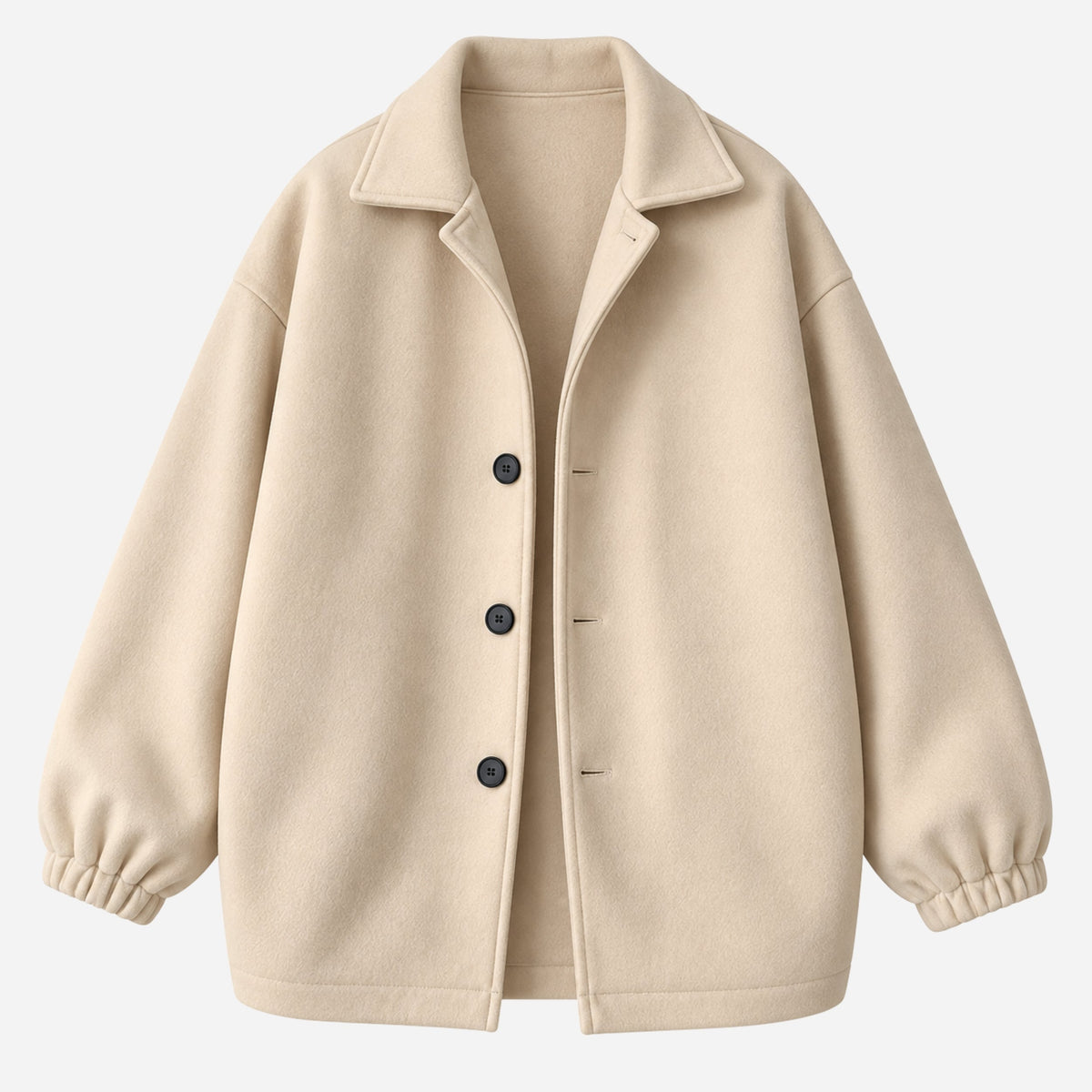 Men's Oversized Button-Up Short Coat-Fowsa