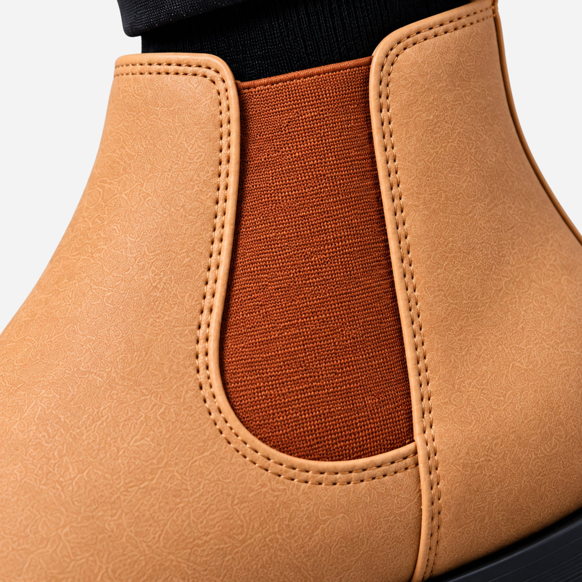 Men’s Pointed Toe Chelsea Ankle Boots-Fowsa