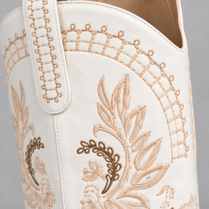 Women's Embroidered Western Cowboy Boots-Fowsa