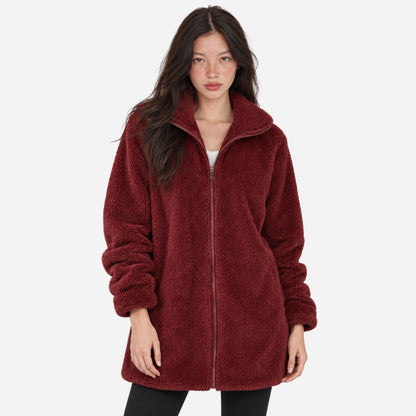 Women's Full-Zip Teddy Fleece Jacket-Fowsa