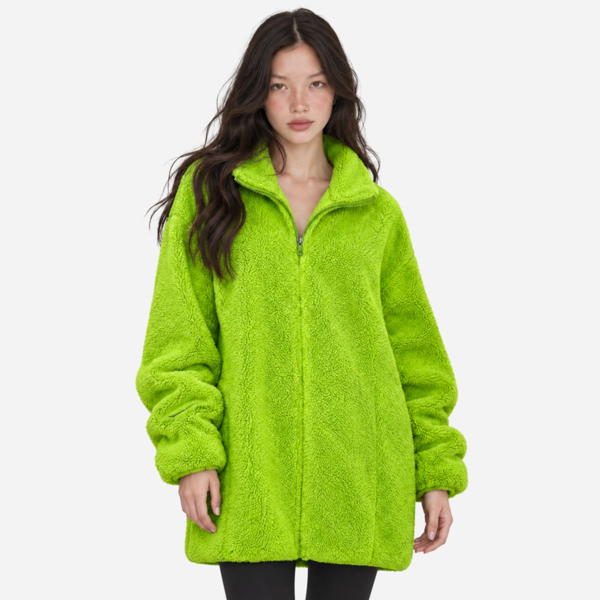 Women's Full-Zip Teddy Fleece Jacket-Fowsa