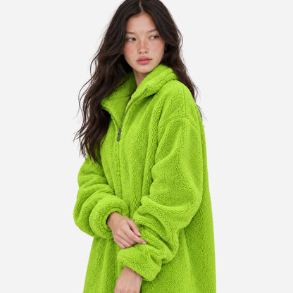 Women's Full-Zip Teddy Fleece Jacket-Fowsa
