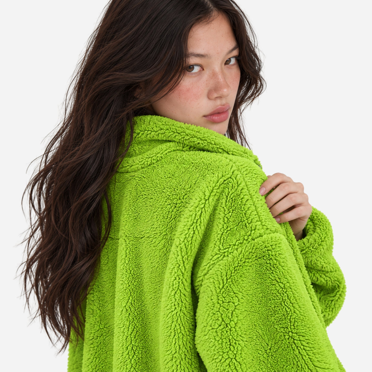 Women's Full-Zip Teddy Fleece Jacket-Fowsa