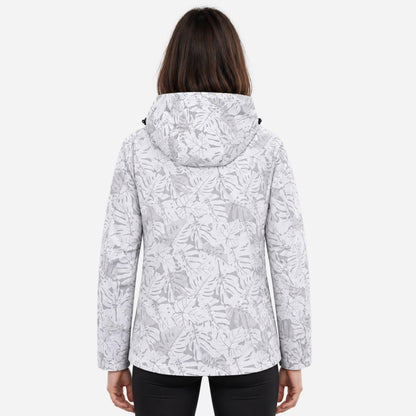 Women's Hooded Printed Waterproof Jacket-Fowsa