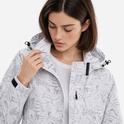 Women's Hooded Printed Waterproof Jacket-Fowsa