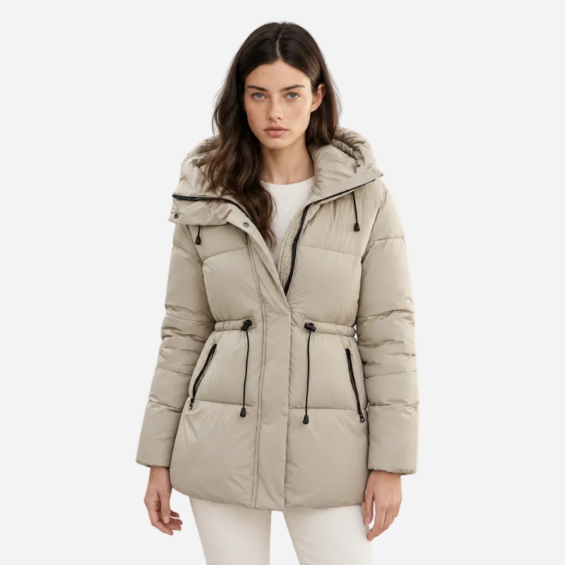 Women's Hooded Quilted Puffer Jacket-Fowsa