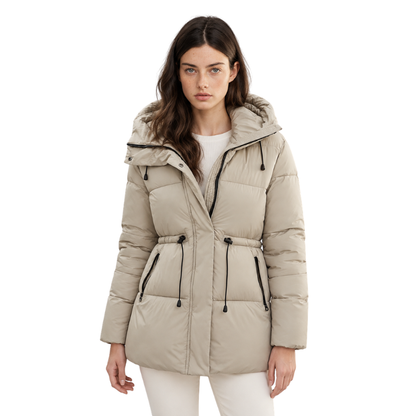 Women's Hooded Quilted Puffer Jacket-Fowsa