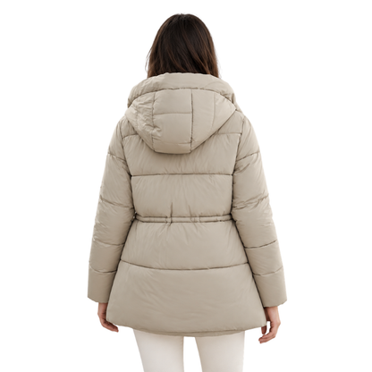 Women's Hooded Quilted Puffer Jacket-Fowsa