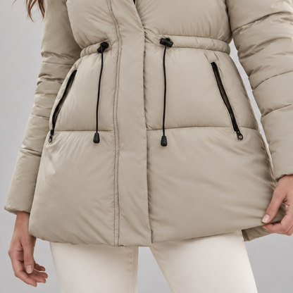 Women's Hooded Quilted Puffer Jacket-Fowsa