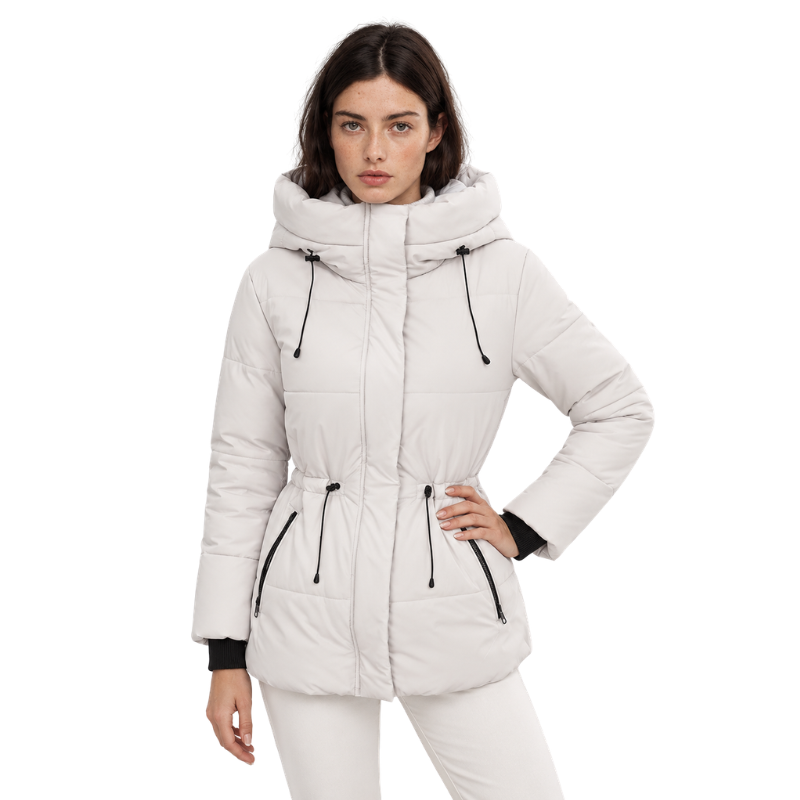 Women's Hooded Quilted Puffer Jacket-Fowsa