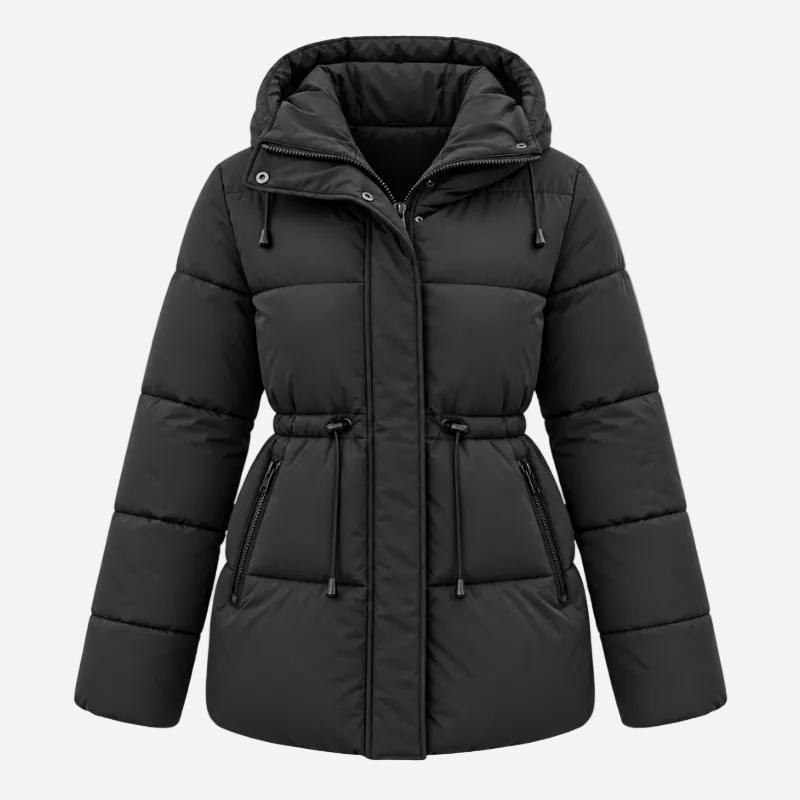 Women's Hooded Quilted Puffer Jacket-Fowsa