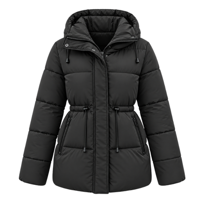 Women's Hooded Quilted Puffer Jacket-Fowsa