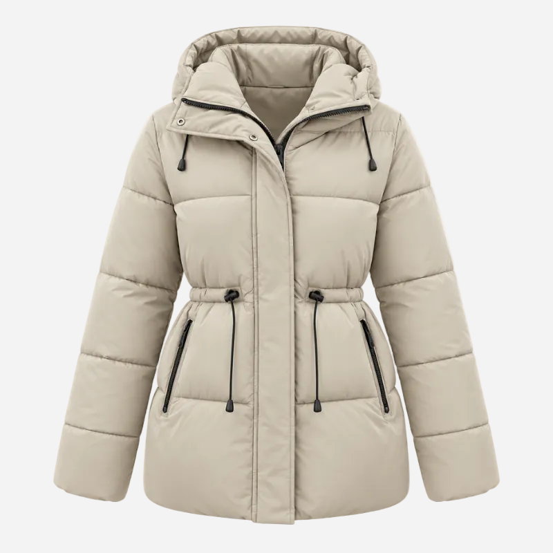 Women's Hooded Quilted Puffer Jacket-Fowsa
