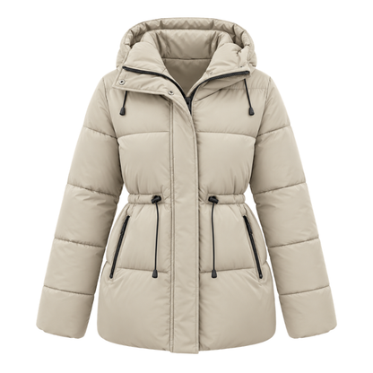 Women's Hooded Quilted Puffer Jacket-Fowsa