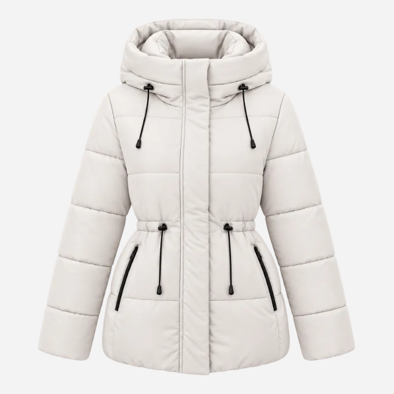 Women's Hooded Quilted Puffer Jacket-Fowsa