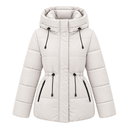 Women's Hooded Quilted Puffer Jacket-Fowsa