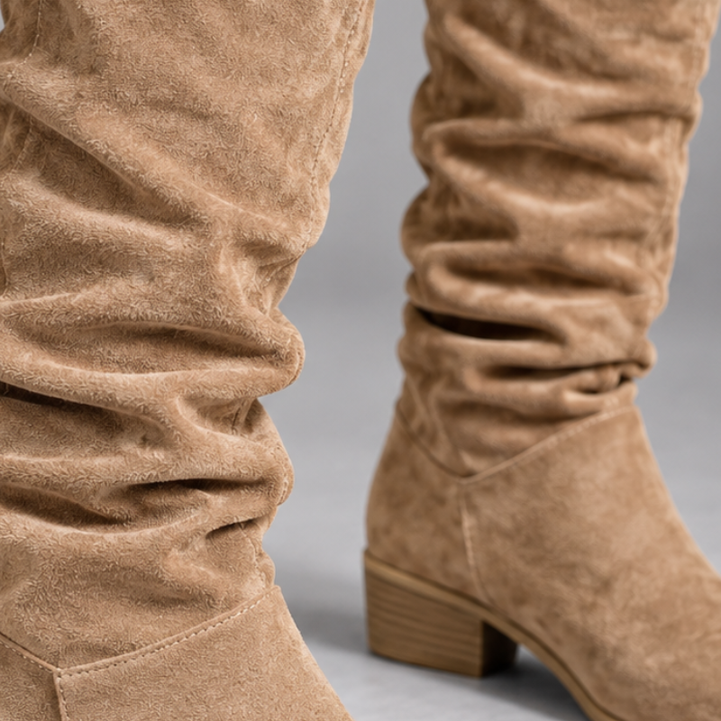 Women's Knee-High Slouch Boots-Fowsa