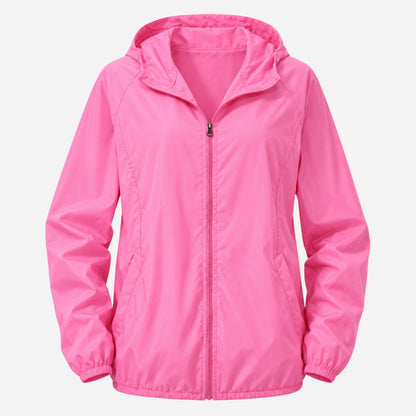 Women's Lightweight Hooded Windbreaker Jacket-Fowsa